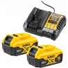 2 BATTERIES 18v DEWALT DCB184 5Ah LI-ION + CHARGEUR DCB1104