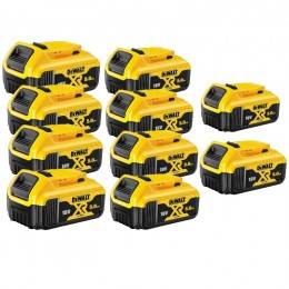 10 x DEWALT DCB184 batteries 18v 5Ah Li-ion