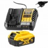 1 BATTERIE 18v DEWALT DCB184 5Ah LI-ION + CHARGEUR DCB1104