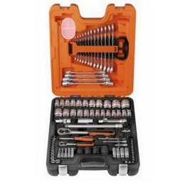 BAHCO S87+7 COFFRET 94 PIECES DOUILLES/CLES MIXTES/CLIQUET 1/4 et 1/2